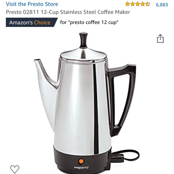 Presto Other - Presto Stainless Steel Coffee Maker 12 Cup